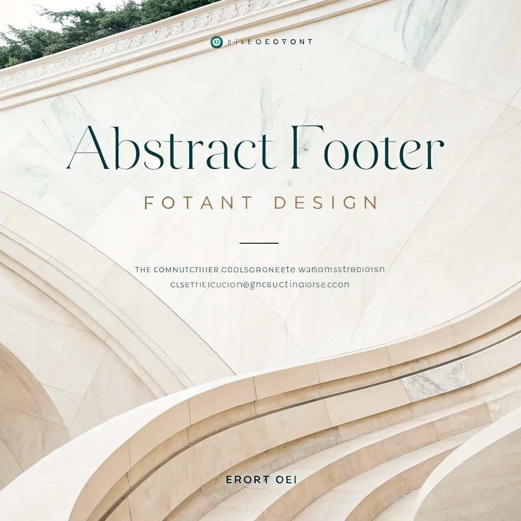 Elegant abstract footer design
