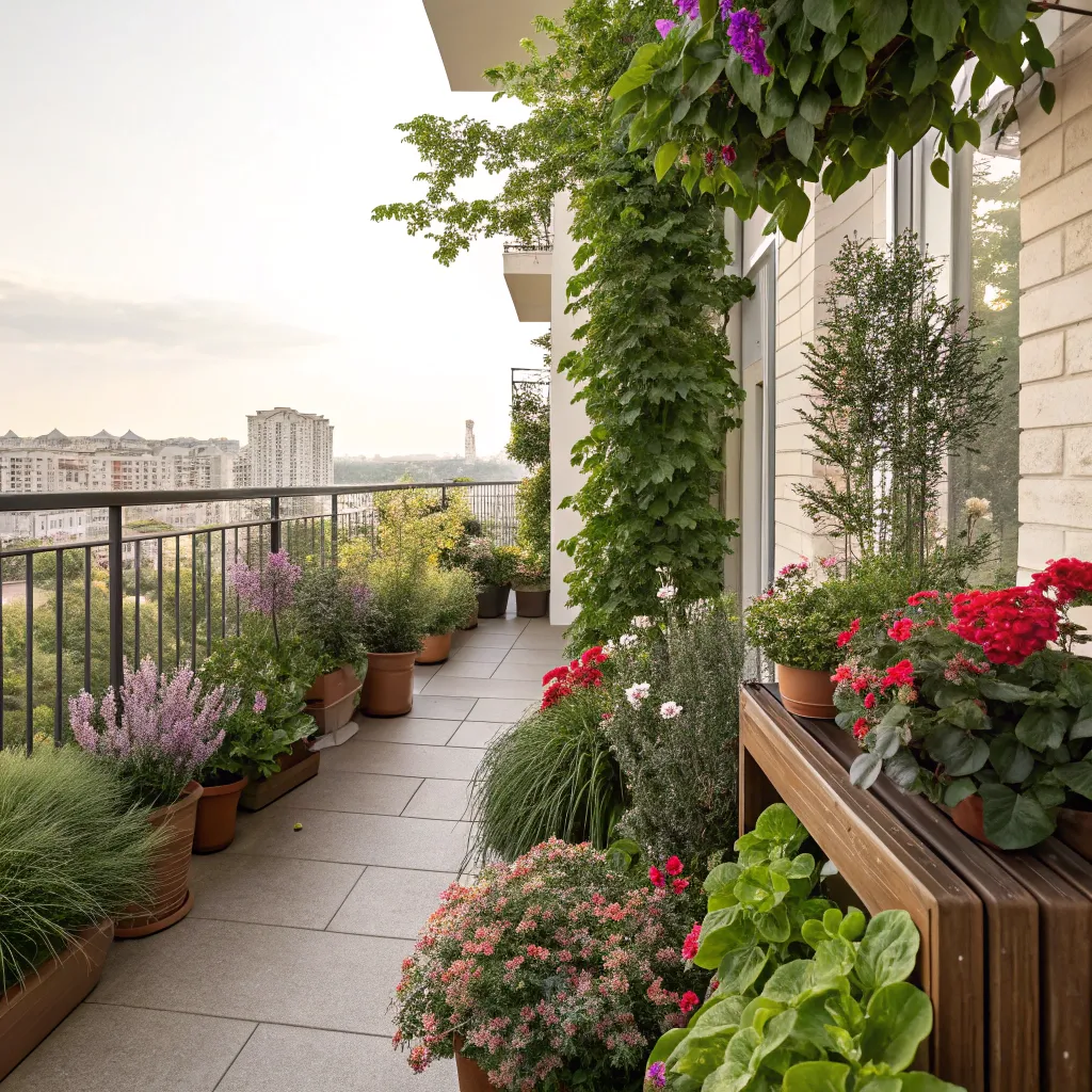 Beautiful balcony garden